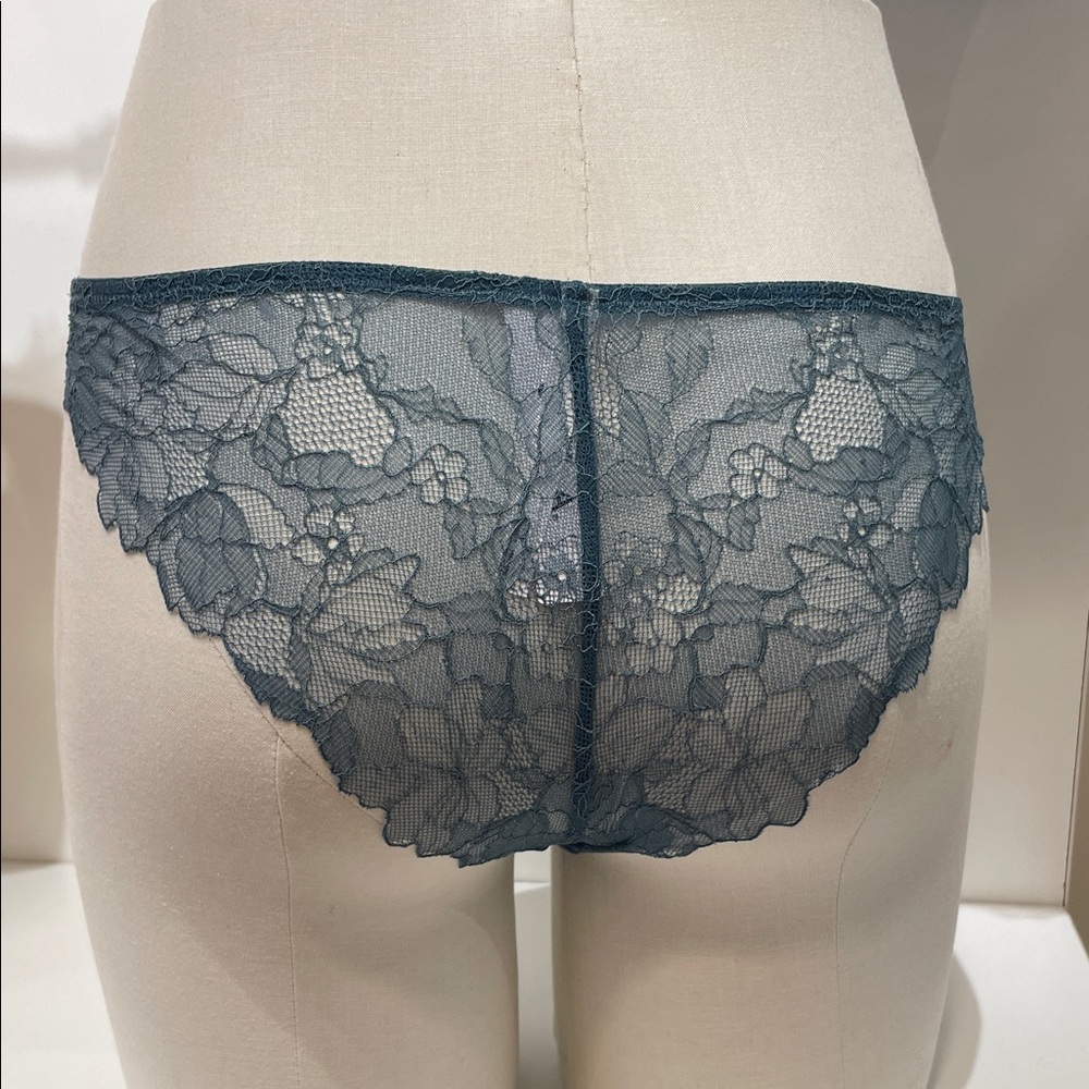 SOMA Boutique Fine Lace Tanga in Lunar Stone Women’s Size Small NWT